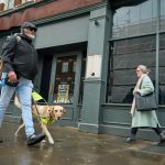 Rye draws a smile from a passer by