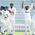 Spinner Noman Ali leads Pakistan celebrations during the second Test against England in Multan. — AFP/File