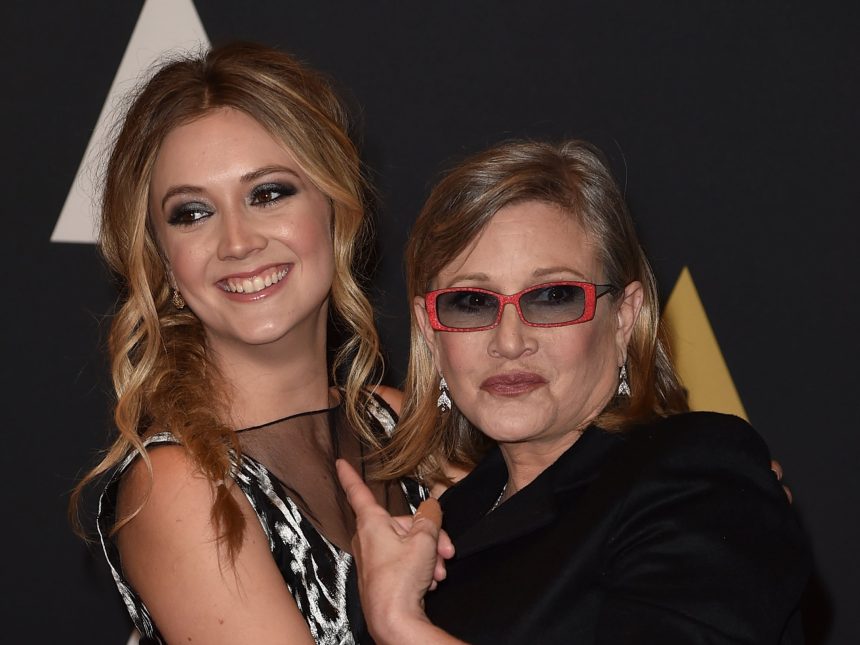 Billie Lourd calls the anniversary of her mother Carrie Fisher’s death ‘an emotional tropical storm’