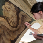 Conservator Corrine Long restores nearly 300-year-old painted angels on walls of Old North Church