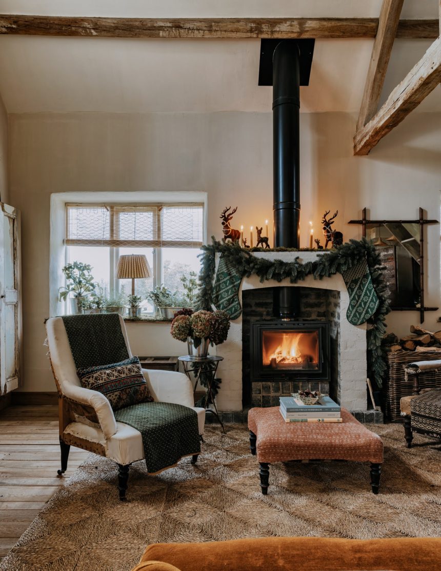 Christmas at Amanda Brooks' Cotswold cabin