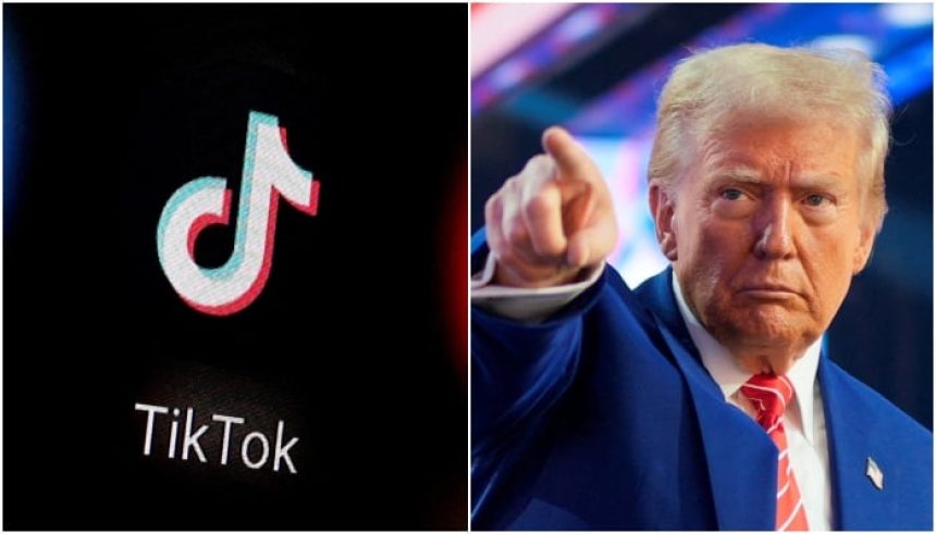 This combination of images shows US President-elect Donald Trump and the logo of TikTok. — Reuters/File