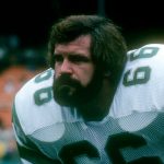 Bill Bergey warms up before a game