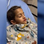 A 7-year-old boy has undergone heart surgery after he was struck by a falling drone, his parents said.