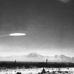 This UFO was photographed when it hovered for 15 minutes near the Holloman Air Development Center in Alamogordo, N.M., on Dec. 16, 1957.