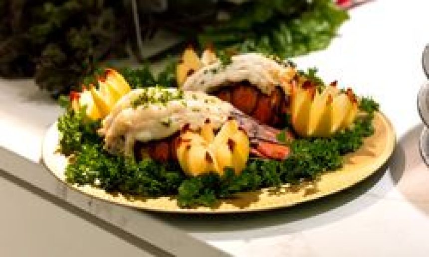 Lobster tails for the University of Oregon Ducks football team.