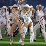 Beyoncé performs during the halftime show for the game between the Baltimore Ravens and the Houston Texans at NRG Stadium on December 25, 2024 in Houston, Texas