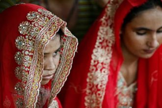 A representational image of Indian child brides. — AFP/file