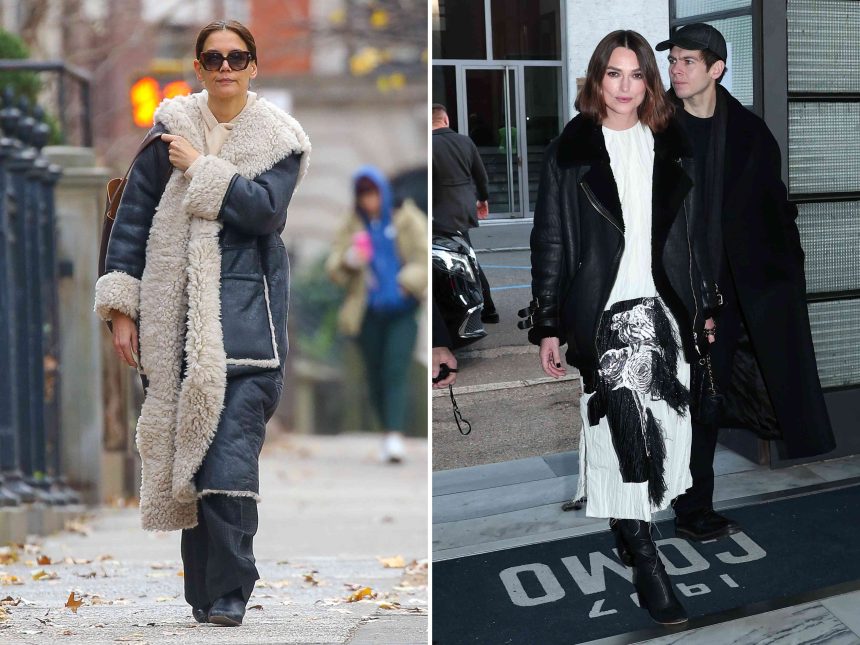 Keira Knightley and Katie Holmes Made Winter’s Most Over-the-Top Trend Totally Wearable