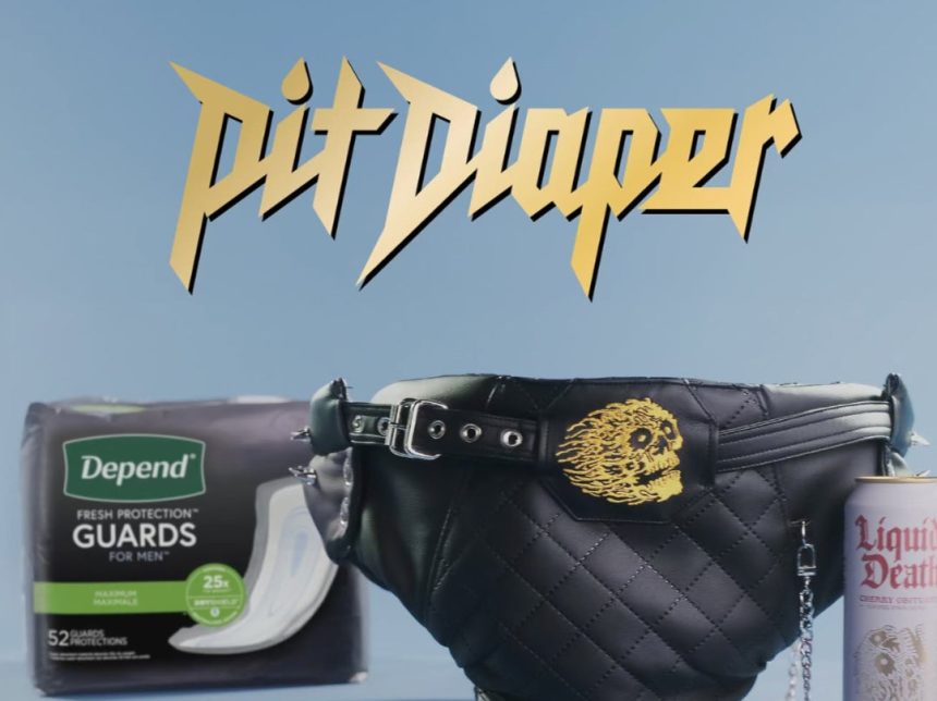 The Liquid Death x Depend $75 ‘Pit Diaper’ sold out within 24 hours of its initial launch