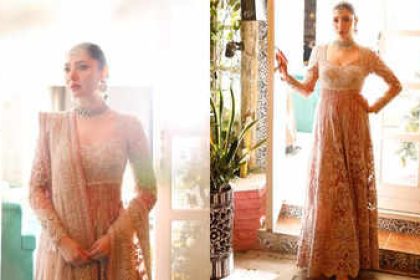 Mahira Khan shines in a wedding-worthy Anarkali by Pakistani designer Faraz Manan