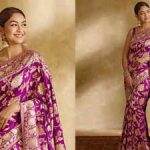 Mrunal Thakur just wore the most regal purple Banarasi silk saree