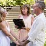 Our wedding, set against the backdrop of the newly transformed garden.