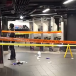 Crime scene from NYC subway slashings