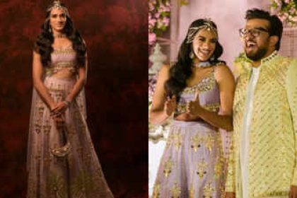 PV Sindhu wore a lilac sharara for her 'Bridgerton'-themed Mehendi ceremony