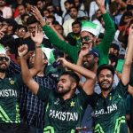 Pakistans fans cheer during the Asia Cup 2023 one-day international (ODI) cricket match between Pakistan and Bangladesh at the Gaddafi Stadium in Lahore on September 6, 2023. — AFP