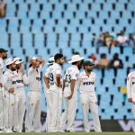 Pakistani players wait for a review during the third day of the first cricket Test match against South Africa  at SuperSport Park in Centurion on December 28, 2024. — AFP