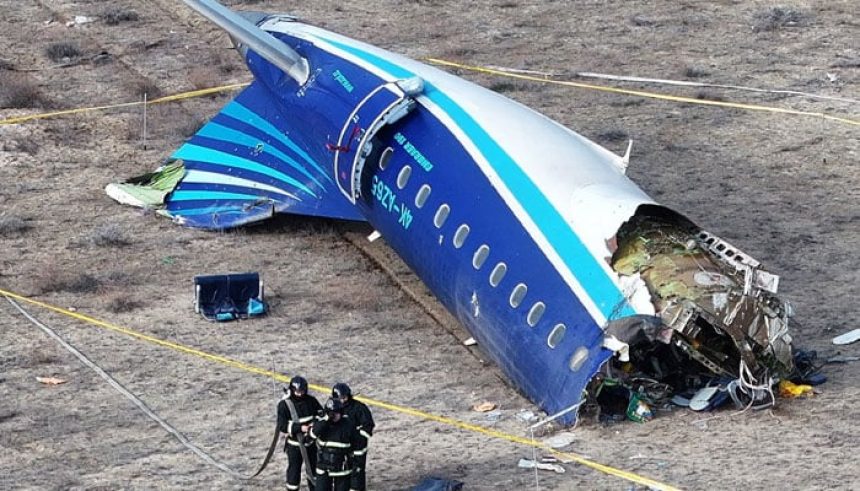 Specialists works at the crash site of an Azerbaijan Airlines Embraer passenger plane near the city of Aktau, Kazakhstan, December 26, 2024. — Reuters