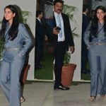 Radhika Merchant stuns in a chic chambray blue co-ord set at DAIS annual day celebration