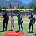 Pakistan and South Africa skippers during the toss. — Facebook/@PakistanCricketBoard