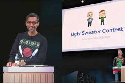 You won't believe what Sundar Pichai wore to Google's Ugly Sweater Contest!