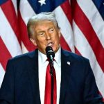 Former US President Donald Trump speaks during an election night event at the West Palm Beach Convention Centre in West Palm Beach, Florida, on November 6, 2024. — AFP