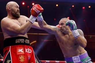 Tyson Fury in action against Oleksandr Usyk, Kingdom Arena, Riyadh, Saudi Arabia, December 22, 2024. — Reuters