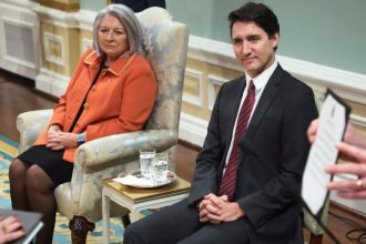 Canadas Prime Minister Justin Trudeau and Canadas Governor General Mary Simon attending a ceremony at Rideau Hall in Ottawa, Ontario, Canada, on December 20, 2024. —Reuters