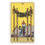 Your tarot card for Thursday, December 19, 2024 is the Four of Wands.