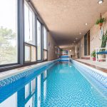 Indoor lap pool in an Airbnb in Colorado Springs Colorado.