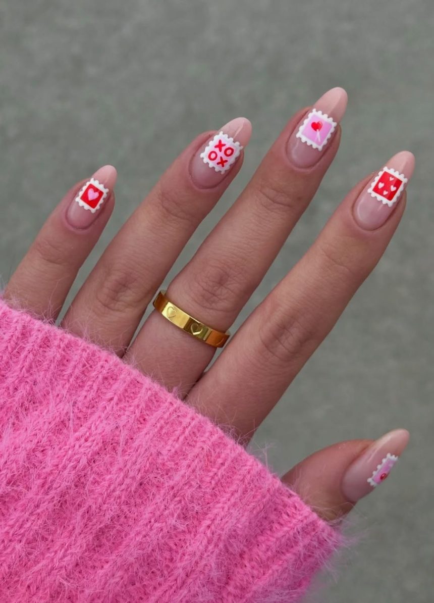 valentine's day nails