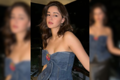 Ananya Panday is living her ‘Bae’ era in a statement denim bow top and leather combo