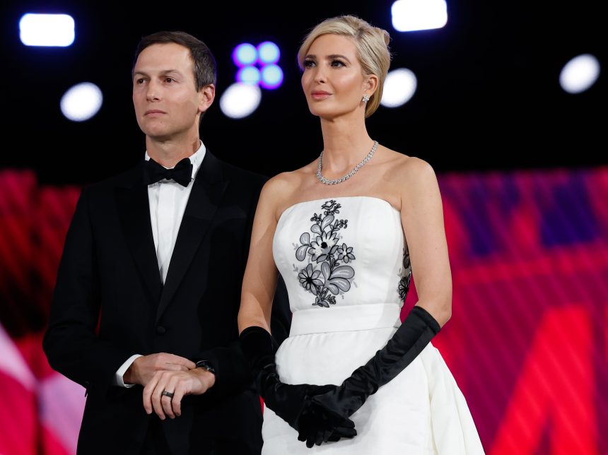 Ivanka Trump and her husband, Jared Kushner, at the Liberty Inaugural Ball on January 20, 2025