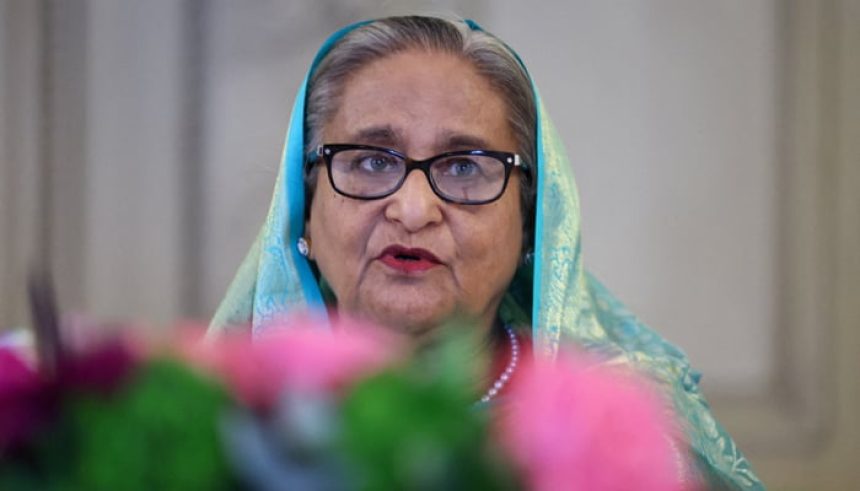 Bangladeshs former prime minister Sheikh Hasina speaks during the annual Munich Security Conference, in Munich, Germany February 17, 2024. — Reuters