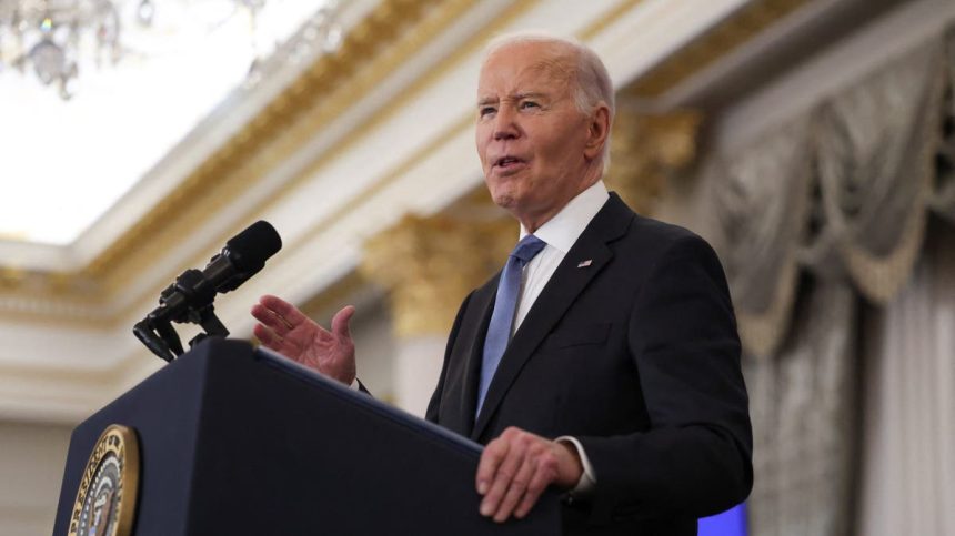 U.S. President Joe Biden delivers a speech at the State Department in Washington, U.S. January 13, 2025. REUTERS/Evelyn Hockstein