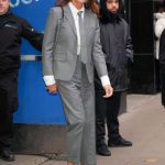 Brooke Shields is seen leaving the ABC Television Studios on January 13, 2025 in New York City.