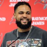 Mike Evans smiles