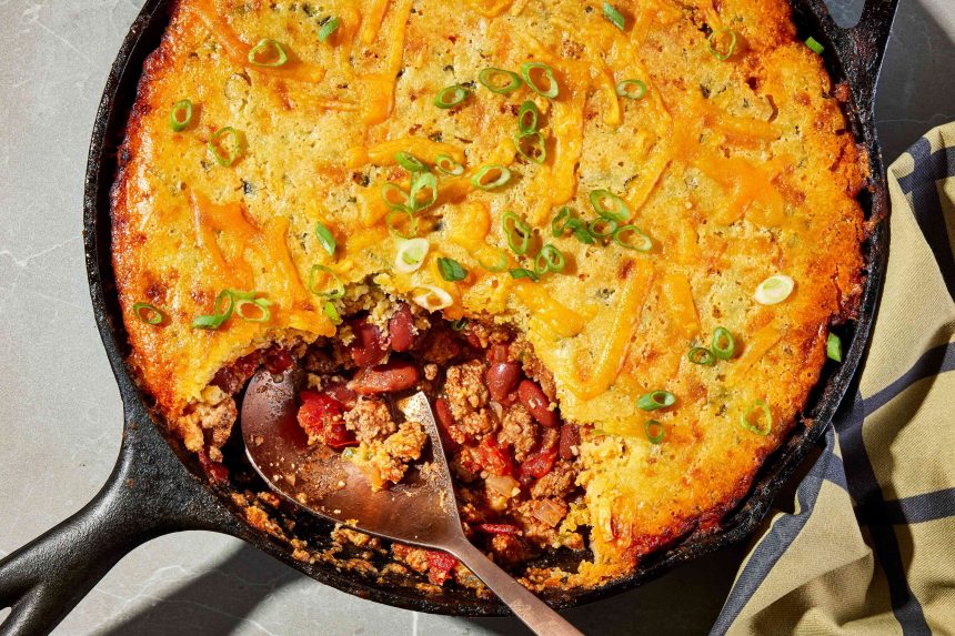 Chili Cornbread Casserole Is the Best Way to Kick Off Sunday Night Football