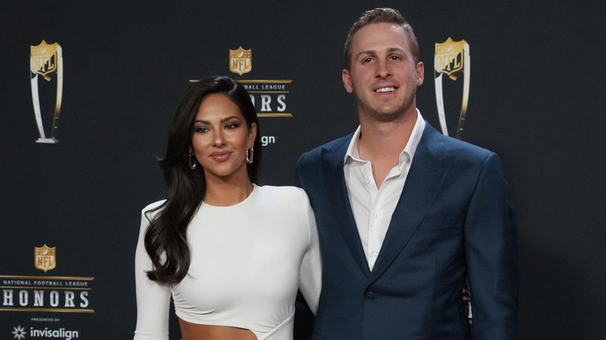 Christen Harper and Jared Goff