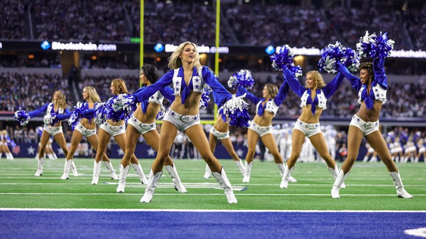 Cowboys cheerleaders perform