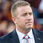 ABC football analyst Kirk Herbstreit looks on before the college football game between the Oregon Ducks and the Arizona State Sun Devils on Nov. 23, 2019 at Sun Devil Stadium in Tempe, Arizona.