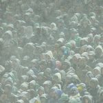 Fans look on in the snow during the fourth quarter between the Philadelphia Eagles and the Los Angeles Rams in the NFC Divisional Playoff at Lincoln Financial Field on January 19, 2025 in Philadelphia, Pennsylvania. 