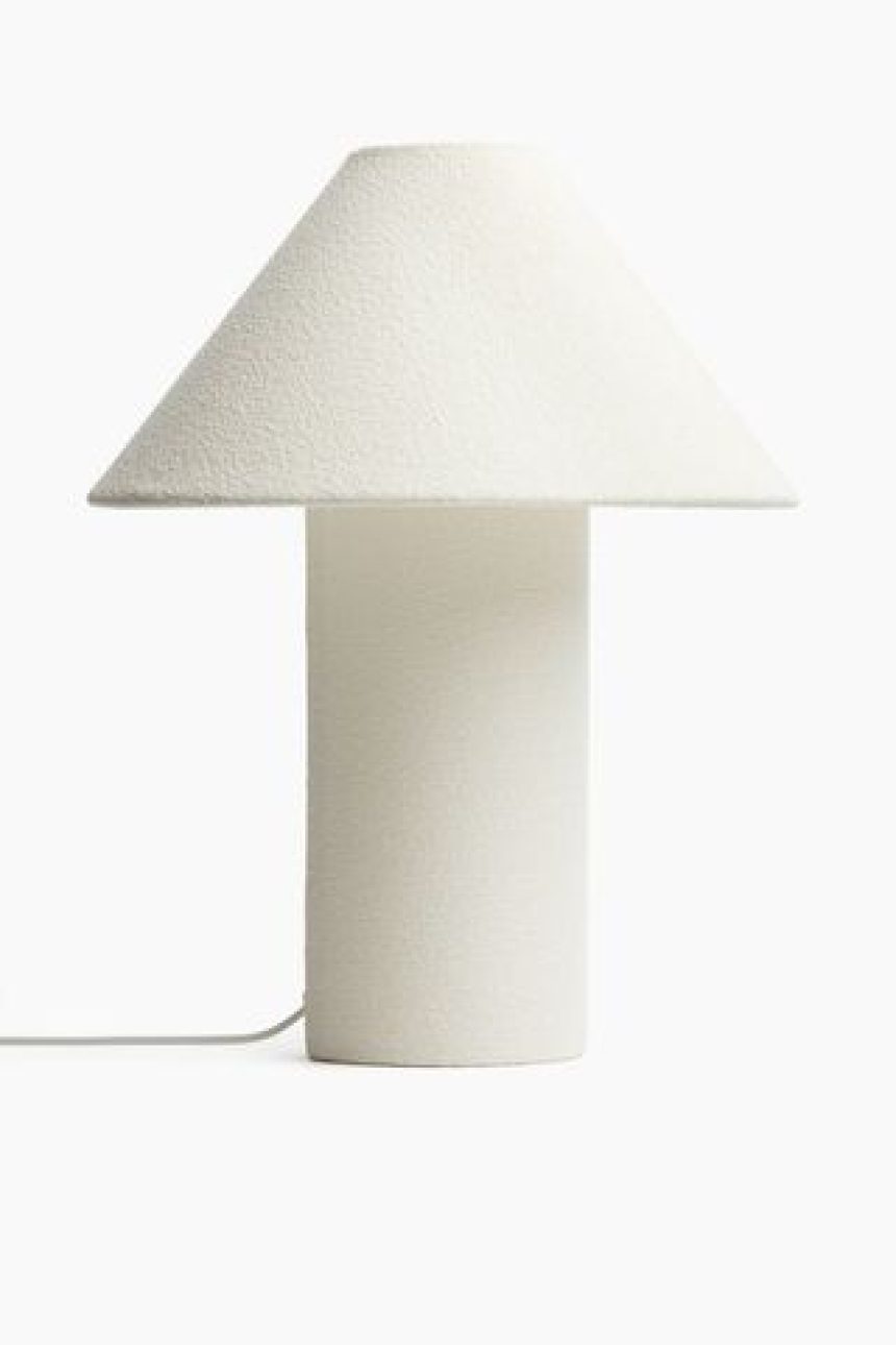 Bouclé-Weave Table Lamp