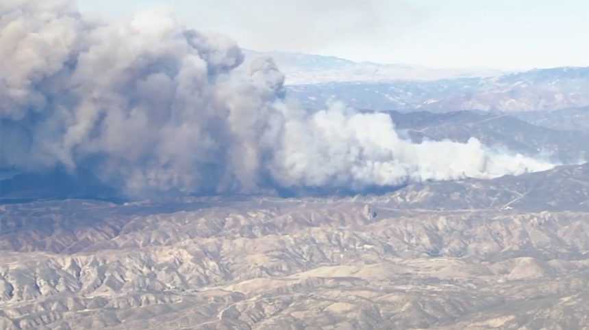 Californians near Castaic Lake encouraged to evacuate after Hughes Fire erupts in LA County