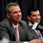 Urban Meyer at a press conference