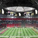 General view inside Mercedes-Benz Stadium