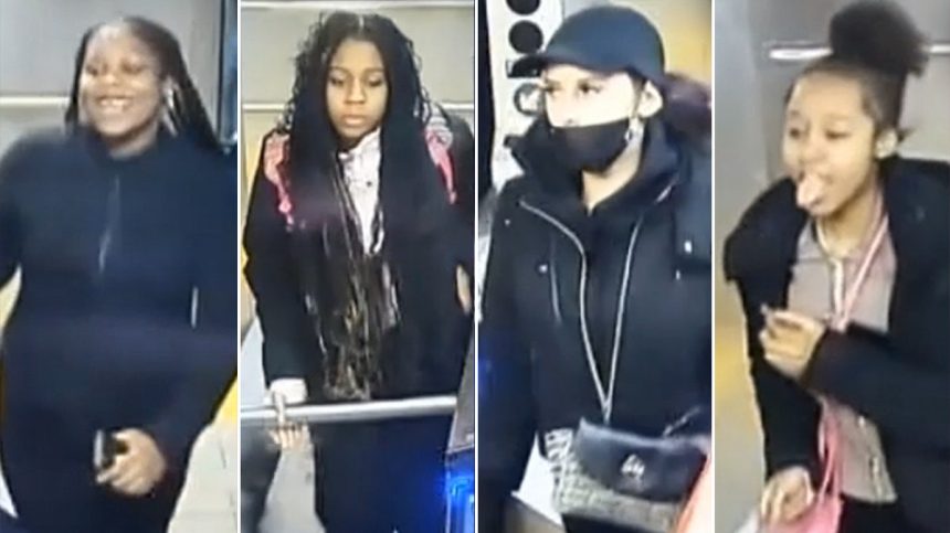 Four teen suspects in the New York City subway system.
