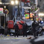 Emergency services attend the scene on Bourbon Street