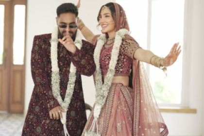 Indian rapper Emiway Bantai ties knot with singer-actor Swaalina dripping in purple-touched voguish ensembles | See pics