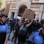 Pro-Palestinian protesters at UCLA